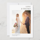 シンプルフレ結婚ームのサンキューカード サンキューカード (正面)