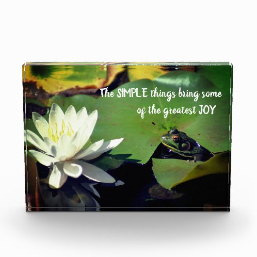 シンプルフロッグ感動的引用文 フォトブロック (正面)