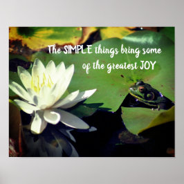 シンプルフロッグ感動的引用文 ポスター