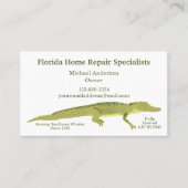 シンプルフロリダゲーターアリゲーターイラストレーション 名刺 (正面)