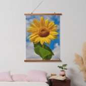 シンプルフローラかわいい植物写真 吊り下げ型タペストリー (寝室)