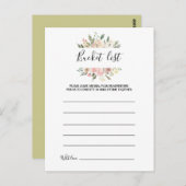 シンプルフローラとGreeneryバケットリストカード ポストカード (正面/裏面)