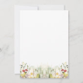 シンプルフローラのスクリプトエレガントブライダルシャワー 招待状 (裏面)