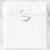 シンプルフローラのステッカー ラウンドシール (バッグ)