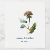 シンプルフローラのワ結婚インラベルセット ワインラベル (シングルラベル)