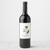 シンプルフローラのワ結婚インラベルセット ワインラベル (正面)