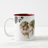 シンプルフローラの心の形をした母の日の贈り物 ツートーンマグカップ (左)