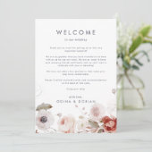 シンプルフローラの結婚ウェルカムレター&旅程 (スタンド正面)