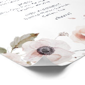 シンプルフローラの結婚ドリンクのメニュー記号 ポスター (角)