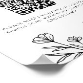 シンプルフローラの結婚ラブサインを捉える ポスター (角)