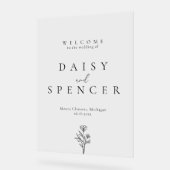 シンプルフローラの結婚概要澄ん アクリルサイン (傾斜)