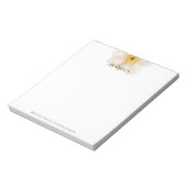 シンプルフローラアネモネ水の色の神親愛白 ノートパッド (回転)