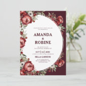 シンプルフローラウォーター結婚カラー 招待状 (スタンド正面)