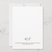 シンプルフローラウォーター色ボホ結婚ズ 招待状 (裏面)