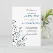 シンプルフローラエレガンスボタニカルモノグラム 招待状 (スタンド正面)