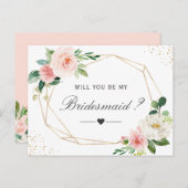 シンプルフローラエレガントは私の花嫁の提案である インビテーションポストカード (正面/裏面)