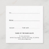 シンプルフローラエレガントギフト証明書 割引カード (裏面)