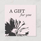 シンプルフローラエレガントギフト証明書 割引カード (正面)