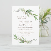 シンプルフローラエレガントグリーナリー・クリスチャン結婚ズ