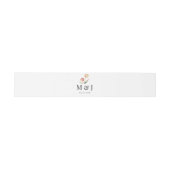 シンプルフローラエレガントチューリップモノグラム結婚ズ 招待状ベリーバンド (フラット)