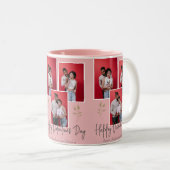 シンプルフローラエレガントバレンタインのカップルの写真 ツートーンマグカップ (正面右)