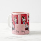 シンプルフローラエレガントバレンタインのカップルの写真 ツートーンマグカップ (正面左)