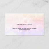 シンプルフローラエレガントブラックはさみ美容師 名刺 (裏面)