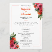 シンプルフローラオレンジ&ピンク結婚ズ プログラム (正面)