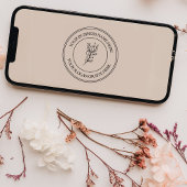 シンプルフローラカスタムの会社名 ラバースタンプ