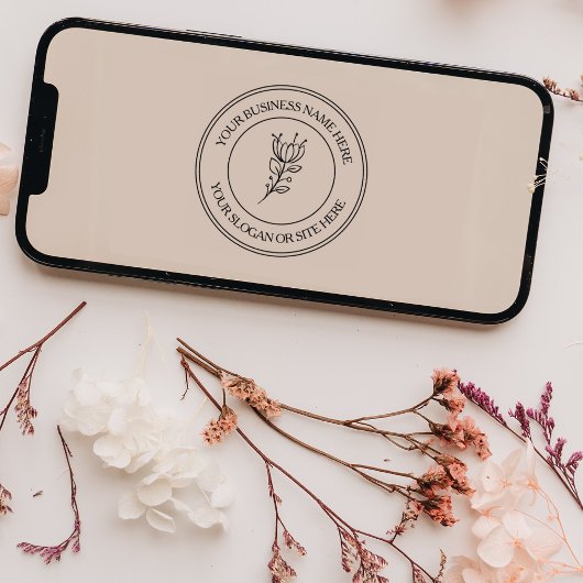 シンプルフローラカスタムの会社名 ラバースタンプ