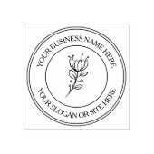 シンプルフローラカスタムの会社名 ラバースタンプ (インプリント)