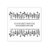 シンプルフローラカスタムの会社名 ラバースタンプ (インプリント)