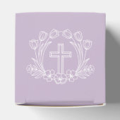 シンプルフローラクロスオン薄紫確認キューブ フェイバーボックス (上部)