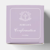 シンプルフローラクロスオン薄紫確認ハート フェイバーボックス (上部)