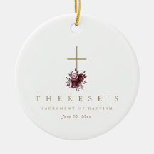 シンプルフローラクロスカトリック洗礼