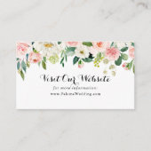 シンプルフローラグリーン書道結婚のホームページ エンクロージャーカード (正面)