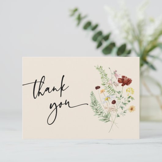 シンプルフローラサンキューカード サンキューカード (スタンド正面)