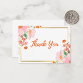 シンプルフローラサンキューカード ノートカード (正面/裏面インサイチュ)