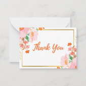 シンプルフローラサンキューカード ノートカード (正面)