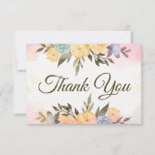 シンプルフローラサンキューカード ノートカード (正面)