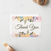 シンプルフローラサンキューカード ノートカード (正面/裏面インサイチュ)
