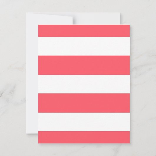 シンプルフローラストライプ結婚式招待状/サンゴ 招待状 (裏面)