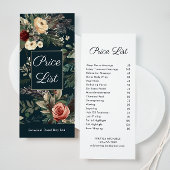 シンプルフローラスパおよびサロン価格表 ラックカード