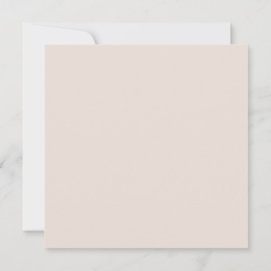 シンプルフローラス素朴クエア結婚式招待状 招待状 (裏面)