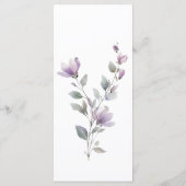 シンプルフローラス結婚クリプトのメニュー・カード メニュー (裏面)