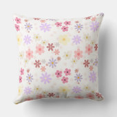 シンプルフローラパターン（の模様が）ある装飾用クッション クッション (裏面)