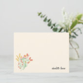 シンプルフローラパーソナライズされた文房具 サンキューカード (スタンド正面)