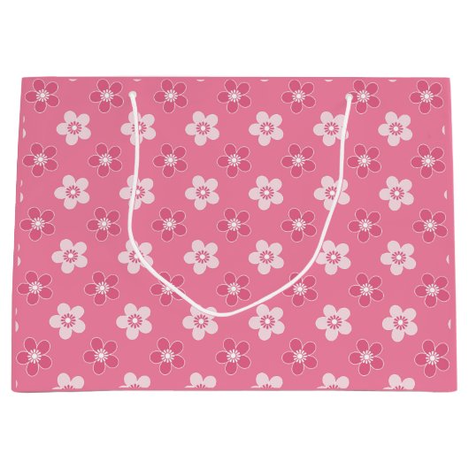 シンプルフローラピ無地のックパターンのレトロ小流 ラージペーパーバッグ (正面)