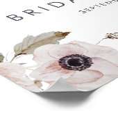 シンプルフローラブライダルシャワーへようこそ ポスター (角)