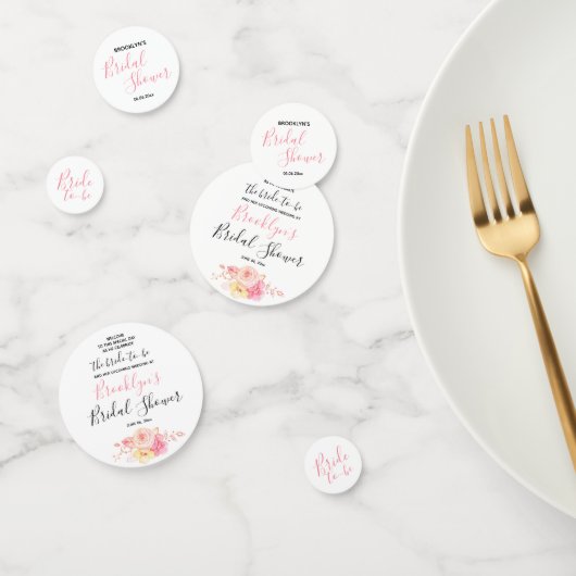 シンプルフローラブライダルシャワー コンフェッティ (グループ)